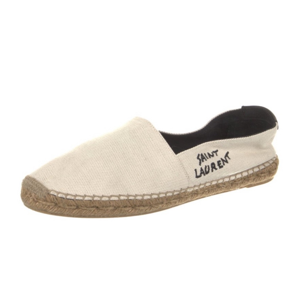 YSL Signature white canvas espadrille Size 9 (EU 39)